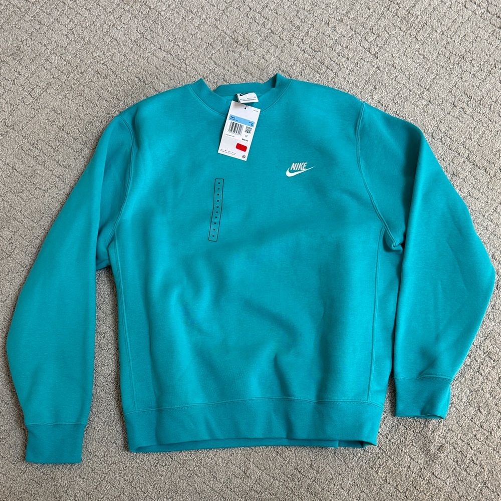 Nike Men's Aqua Crewneck Sweater